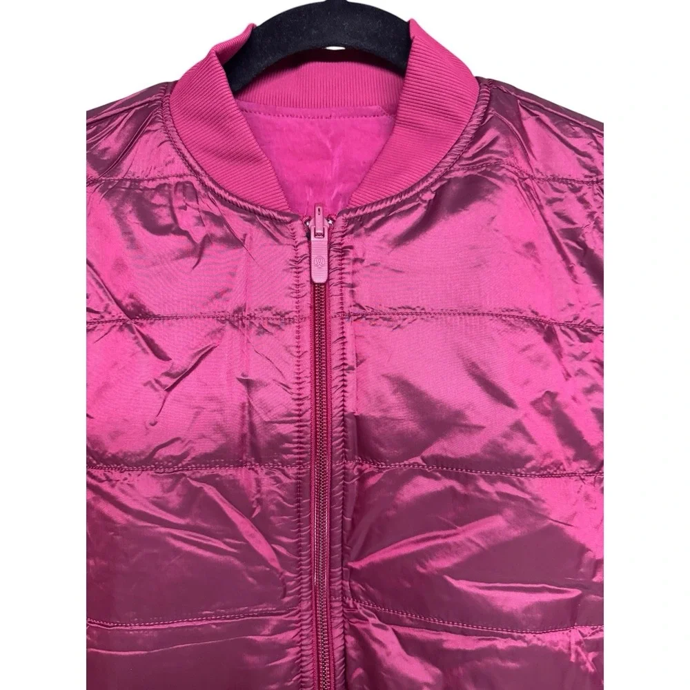 Lululemon Non-Stop Bomber Jacket‎ Reversible Pomegranate Women's Size 8